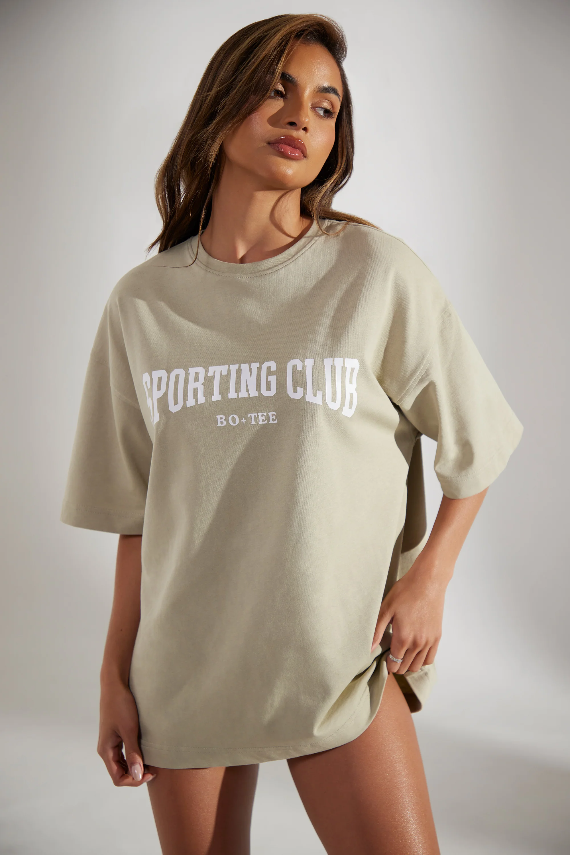 Society - Oversized Short Sleeve T-Shirt in Limestone - Image 4