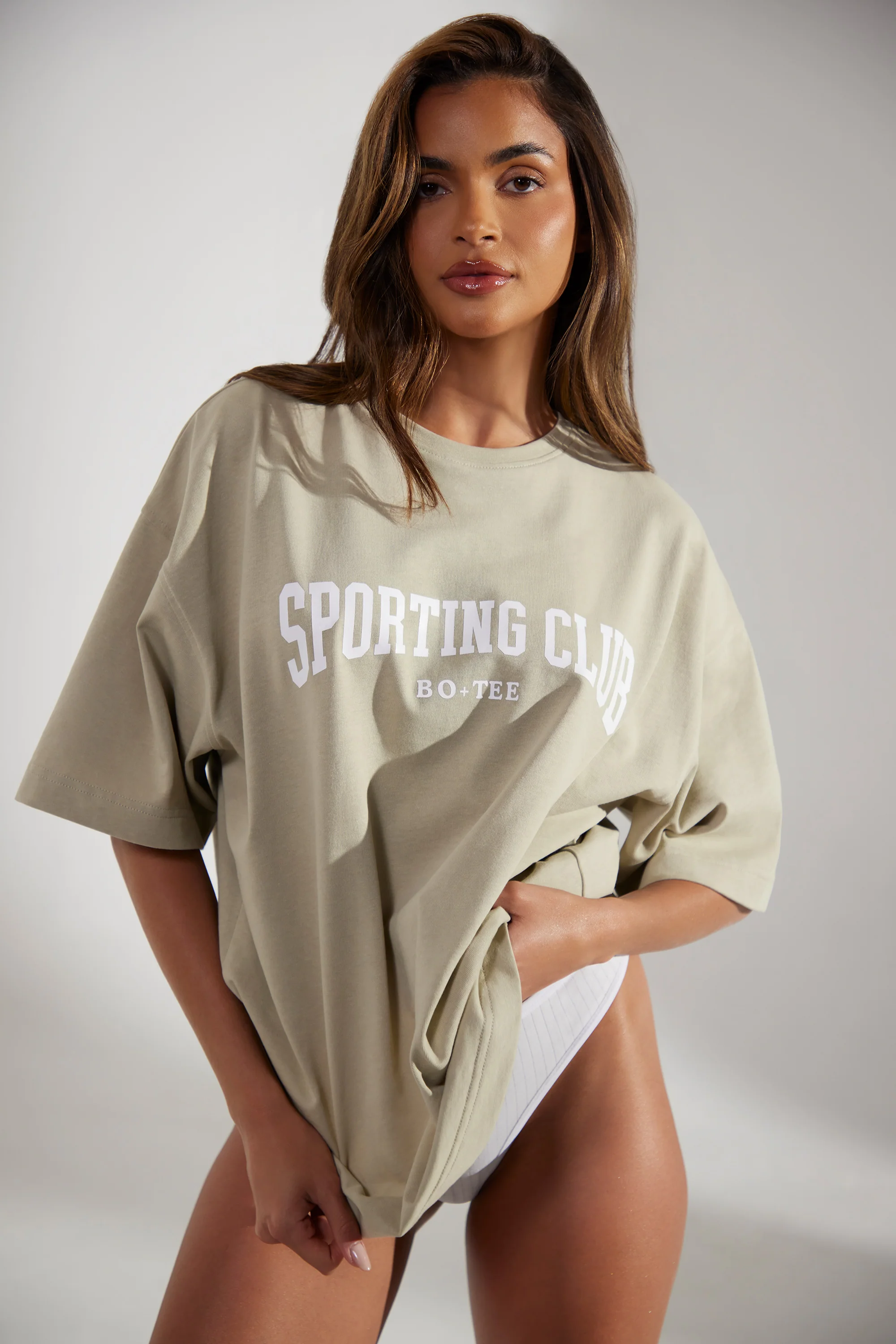 Society - Oversized Short Sleeve T-Shirt in Limestone - Image 6