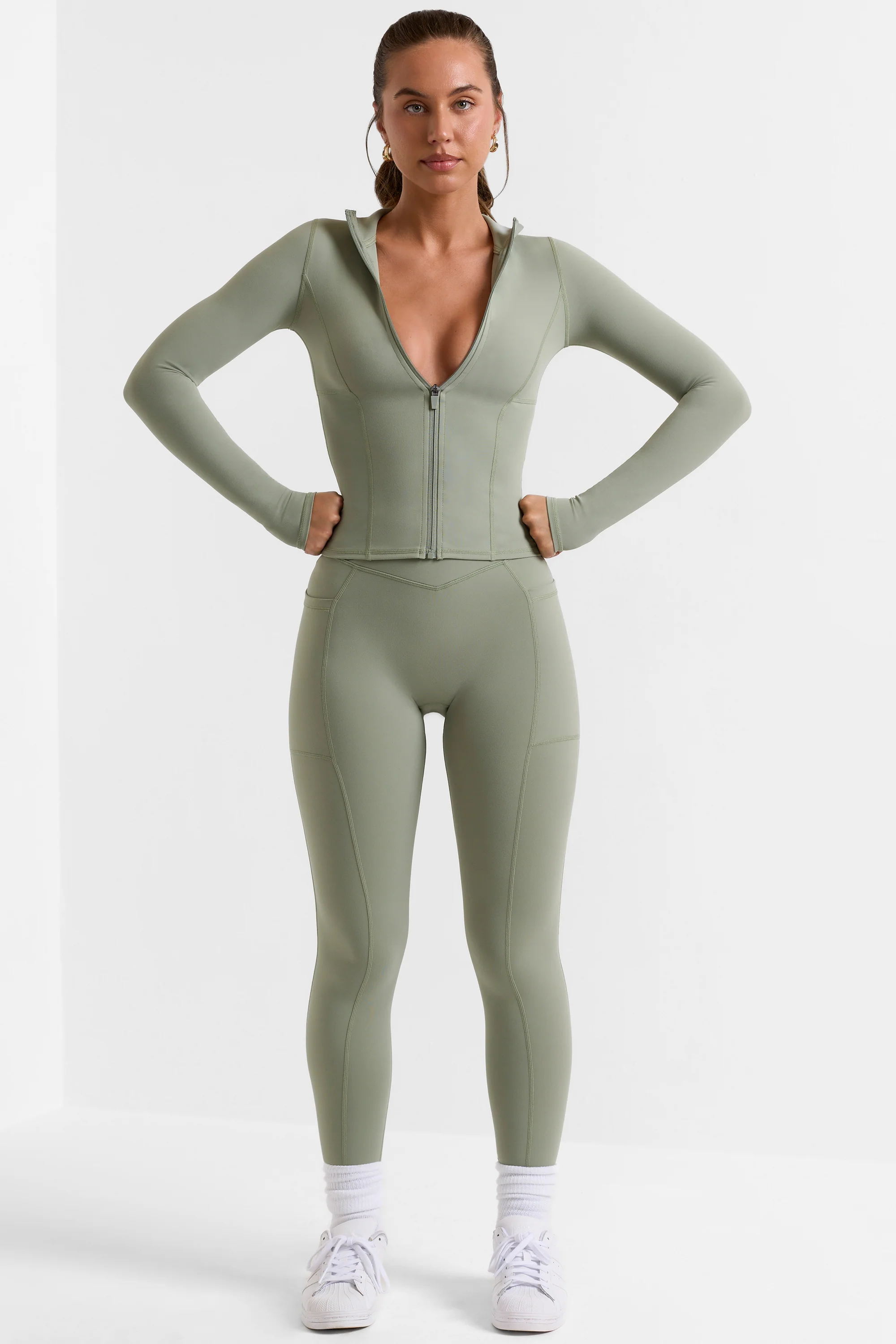 Soft Active Full-Length Leggings in Bamboo Green - Image 5