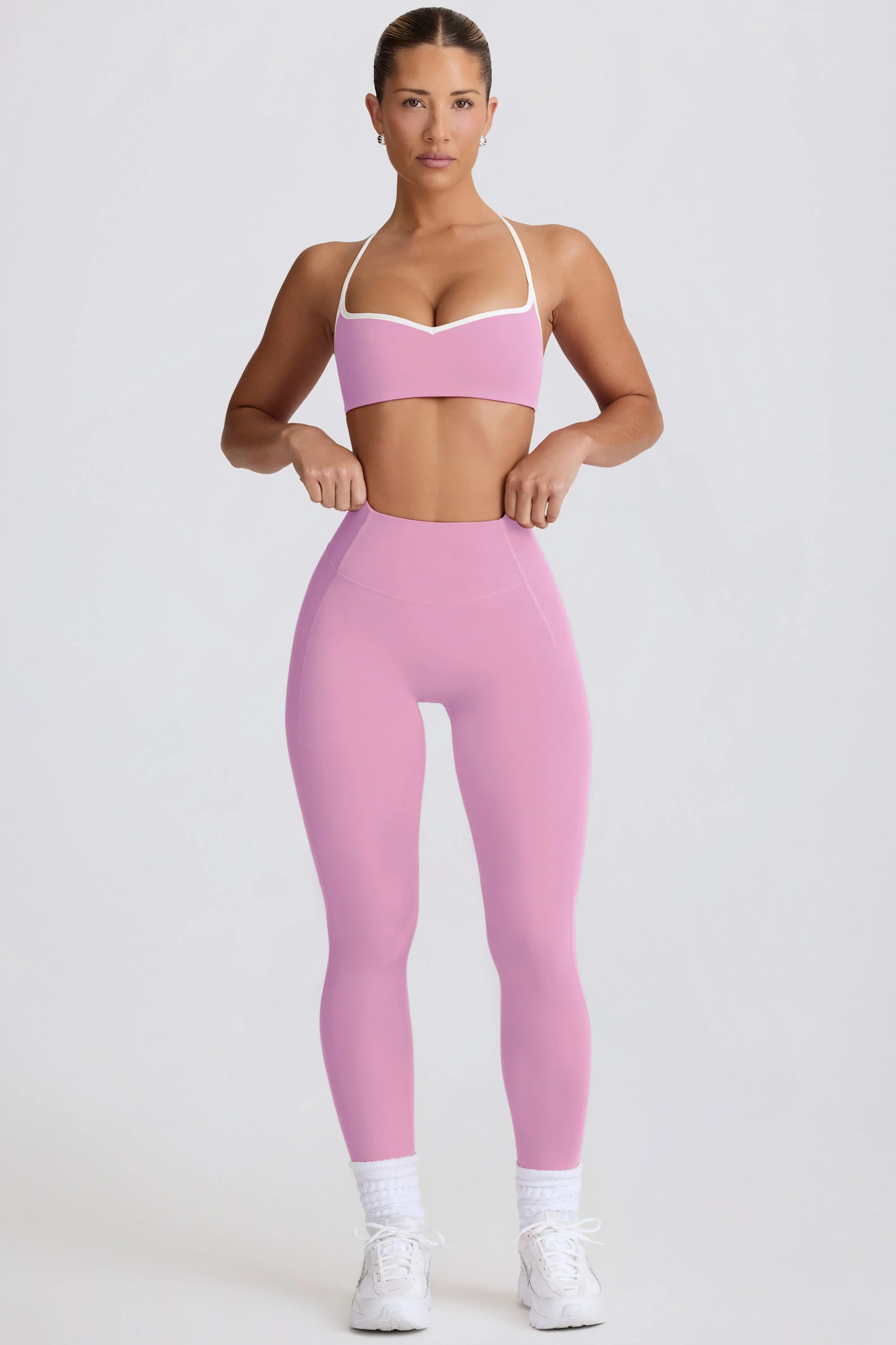 Soft Active Mid-Rise Leggings in Sweet Pink - Image 4